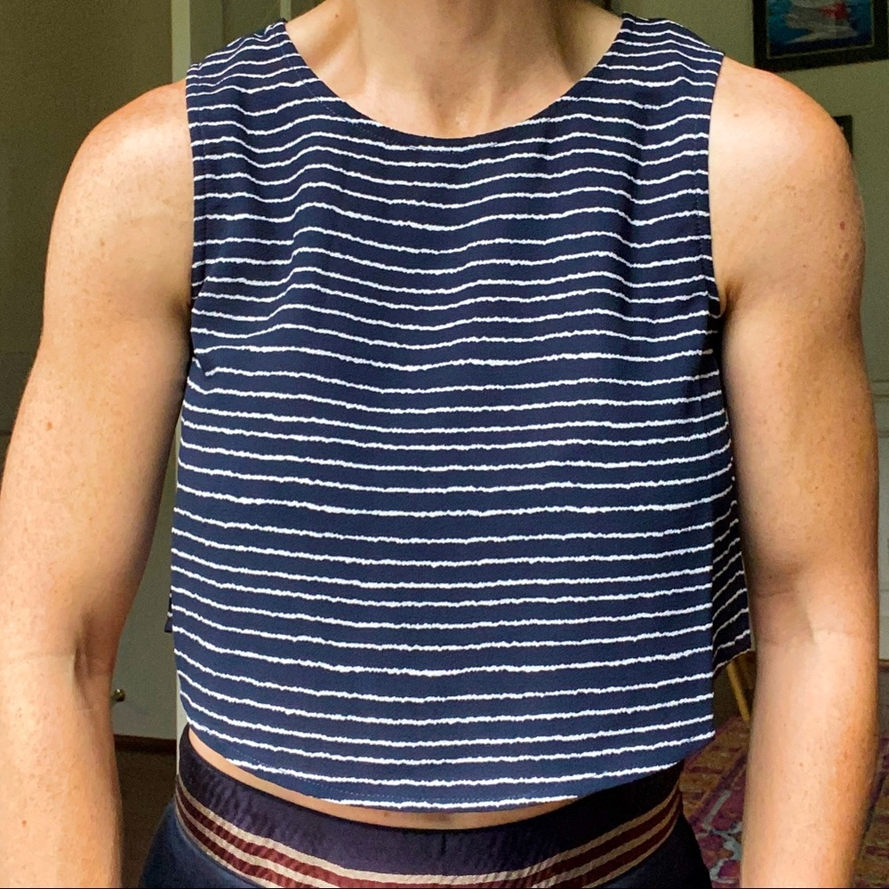 Striped Romeo and Juliet Couture crop top - NWT